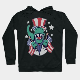 Dinosaur in fourth of july Hoodie